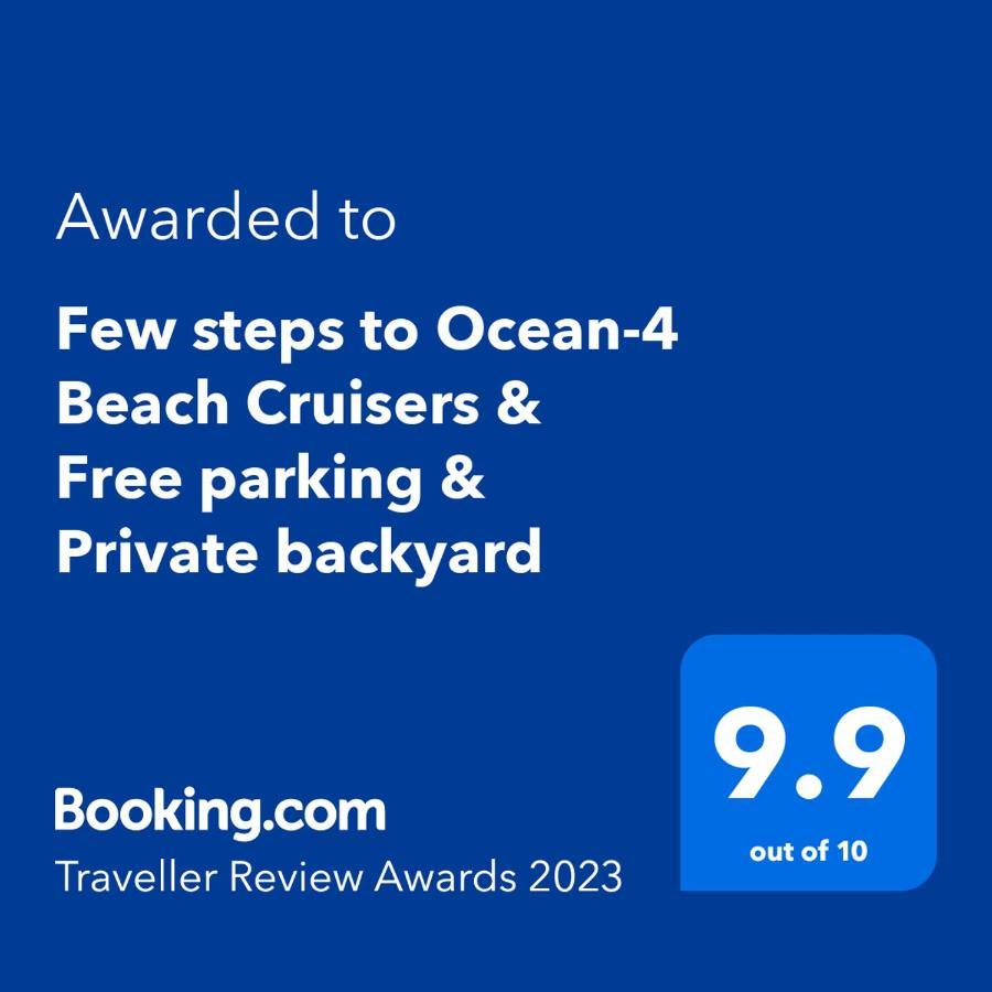 Few Steps To Ocean-4 Beach Cruisers & Free Parking & Private Backyard Jacksonville Beach Exteriör bild